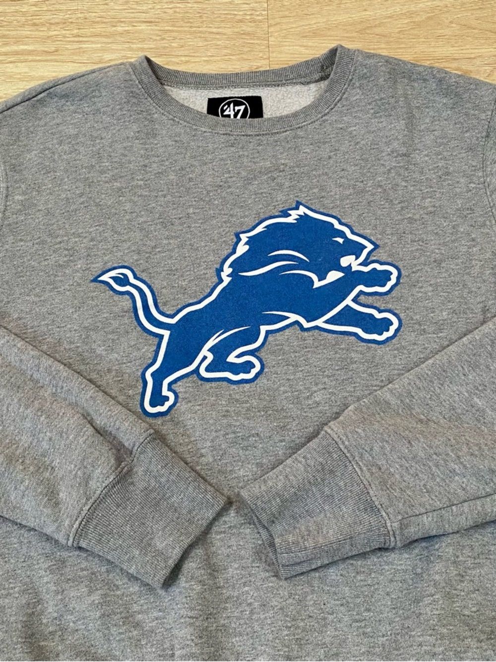 Detroit Lions Crewneck Men’s M Slate Grey ‘47 Headline Crew Football Sweatshirt
